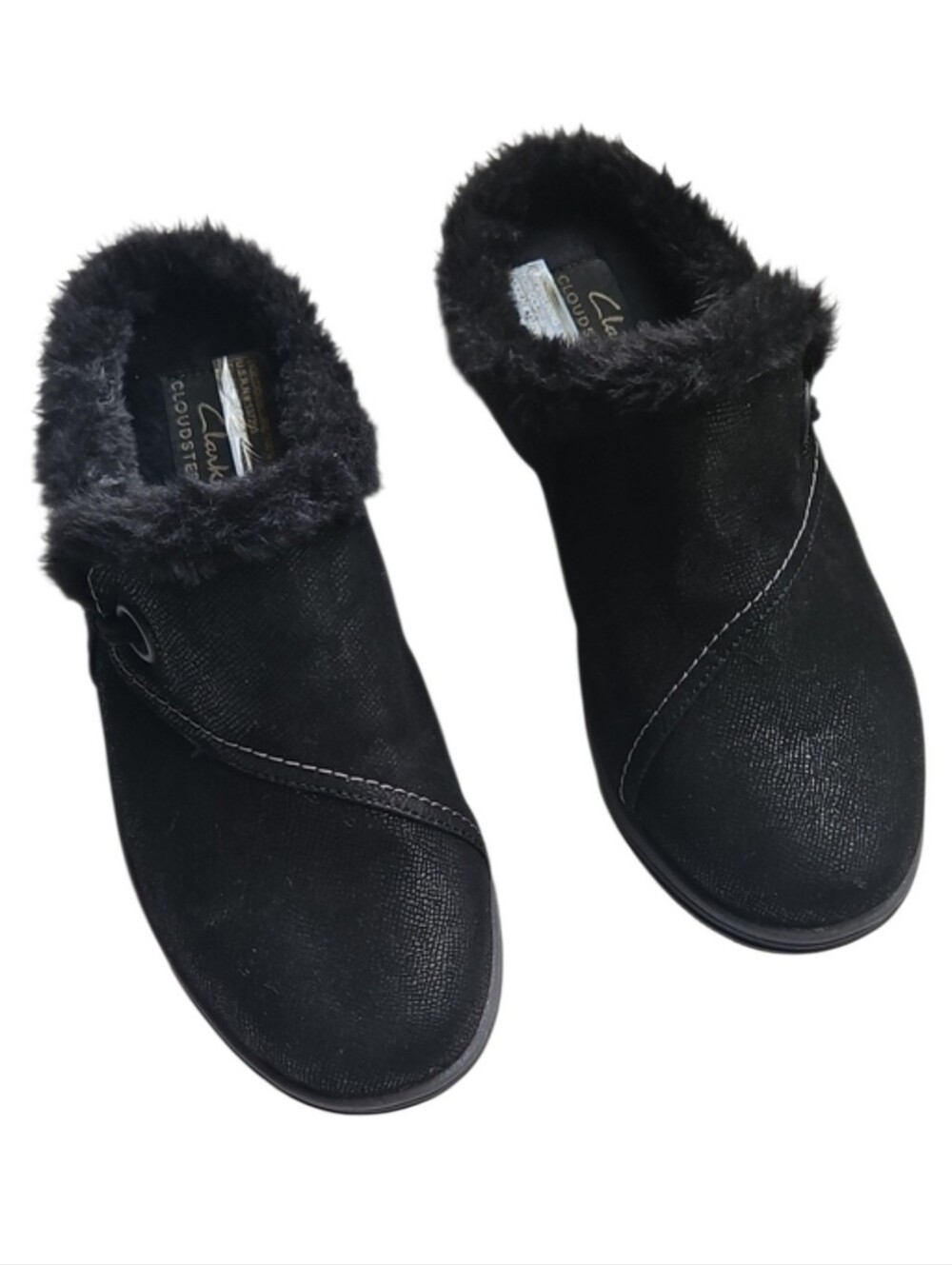 Clarks Cloudsteppers Breeze Myth Black Mules Size 8W